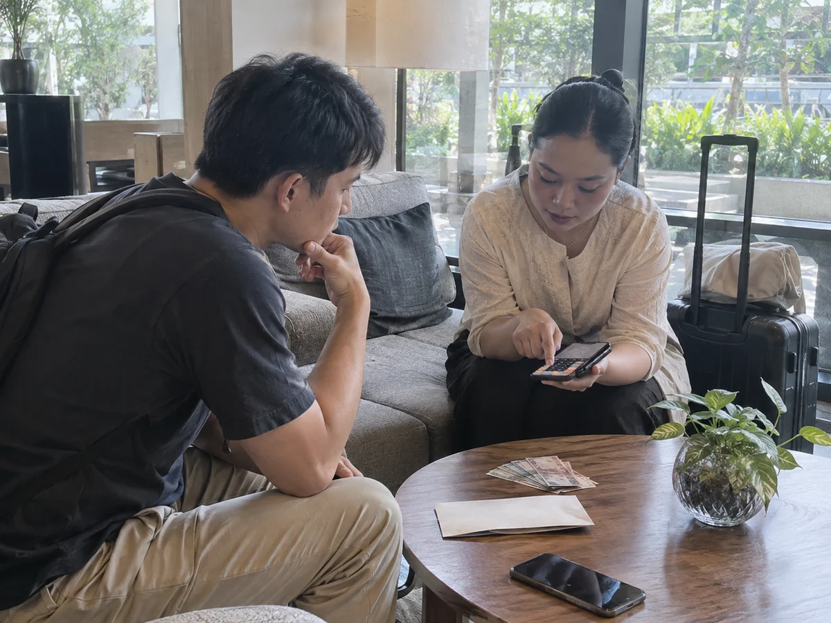 酒店大堂内协助处理应急换汇
