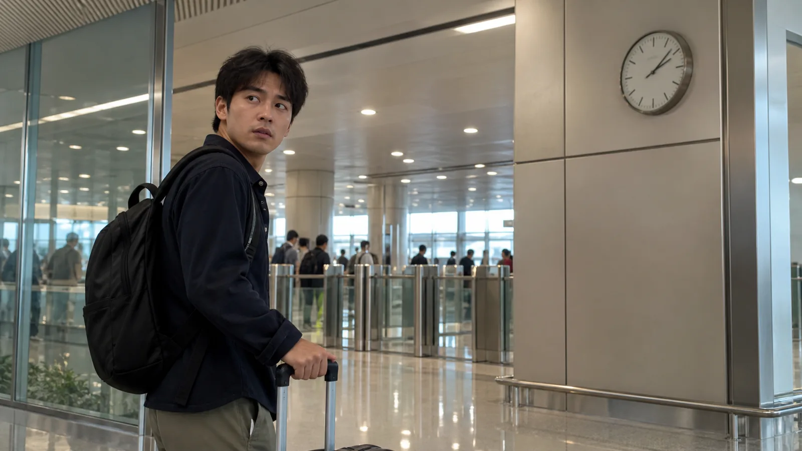 桌面上的护照与签证文件
